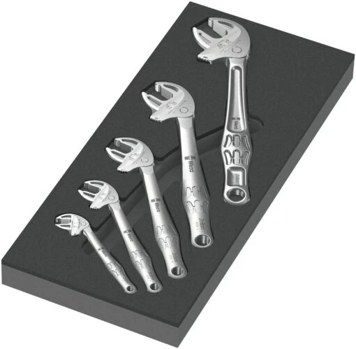 Wera 150122 (9732) 6004 Joker Set 1, 5 Piece Self Setting Spanner Foam Module Set -Household Tools Shop 05150122001