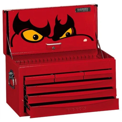 Teng TC806SV 8 Series 6 Drawer Tool Chest - Top Box - Red -Household Tools Shop 104877