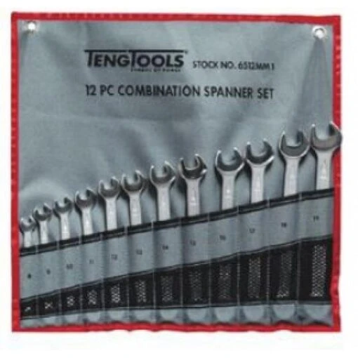 Teng 6512MM1 12 Piece Metric Combination Spanner Set -Household Tools Shop 104894