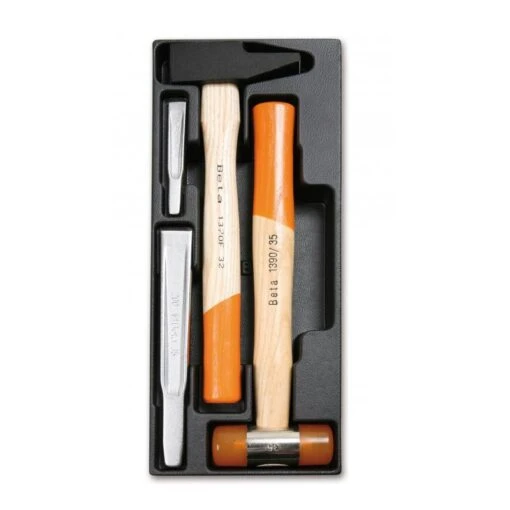 Beta T233 4 Piece Hammer And Chisel Set In Plastic Module Tray -Household Tools Shop 130777