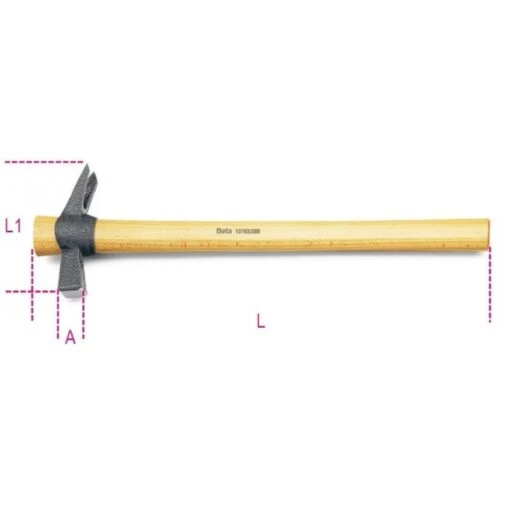 Beta 1376X Claw Hammer With Square Pein, Magnet &amp; Nail Holder 400g -Household Tools Shop 132843