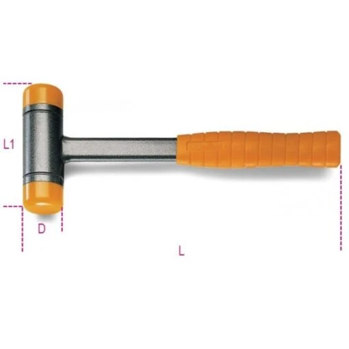 Beta 1392 Steel Shaft Interchangeable Plastic Face Dead-Blow Hammer 50mm -Household Tools Shop 132932