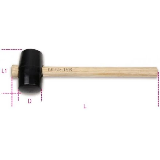 Beta 1393 Hard Rubber Head Hammer Mallet 50mm -Household Tools Shop 132934