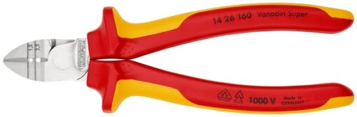 Knipex 14 26 160 VDE Diagonal Insulation Side Cutter Stripping Pliers 160mm -Household Tools Shop 14 26 160 2 scaled 1