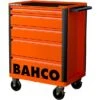 Bahco 1472K5 E72 5 Drawer 26" Mobile Roller Cabinet Orange -Household Tools Shop 1472K5