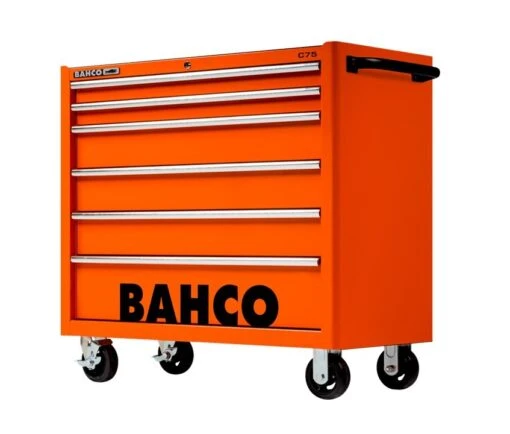 Bahco 1475KXL6 C75 40" 6 Drawer Mobile Roller Cabinet Orange -Household Tools Shop 1475kxl6 11