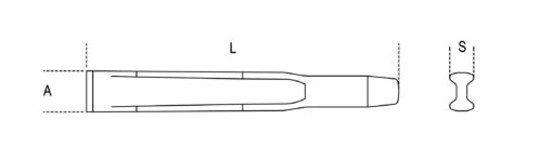 Beta 35 Ribbed Cold Chisel 34mm -Household Tools Shop 35 1 1