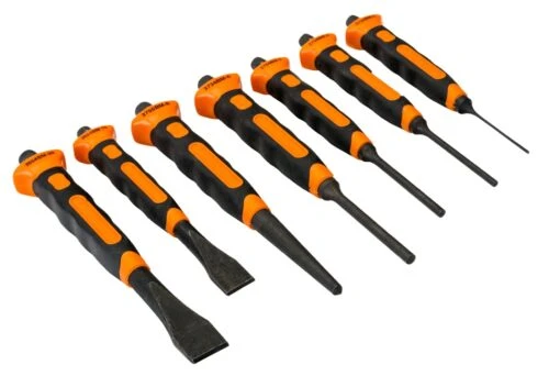 Bahco 3654BMS/7 Comfort Grip 7 Piece Mason's Punch &amp; Chisel Set -Household Tools Shop 3654BMS 7