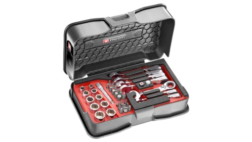 Facom 467BS.BOX Ultra Compact Ratchet Spanner, Socket And Bit Set -Household Tools Shop 467BS.BOX