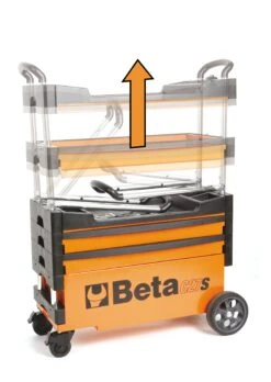 Beta C27S Folding Portable Collapsable Tool Trolley With Drawers Red -Household Tools Shop C27S 2