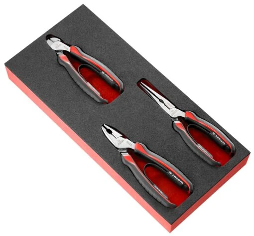 Facom MODM.CPEA0 3 Piece Combination, Long And Side Cutting (Snips) Plier Set Supplied In Foam Module Tray -Household Tools Shop MODM.CPEA0