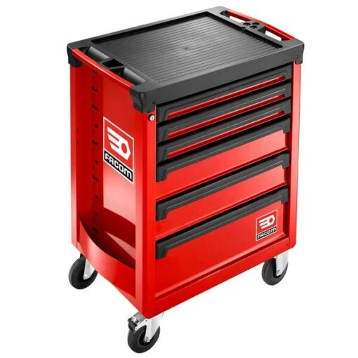 Facom ROLL.6M3A 6 Drawer Mobile Roller Cabinet - Red -Household Tools Shop ROLL.6M3A 1