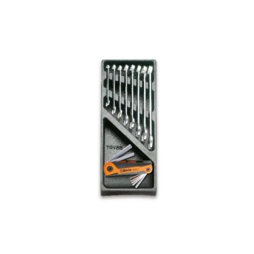 Beta T22 15 Piece Imperial Combination Spanner &amp; Hex Key Set In Plastic Module Tray AF -Household Tools Shop T22