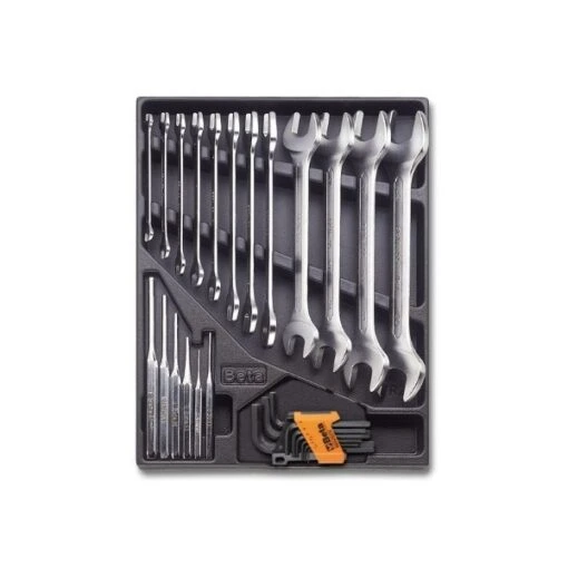 Beta T31 27 Piece Double Open End Spanner, Punch &amp; Hex Key Set In Plastic Module Tray -Household Tools Shop T31