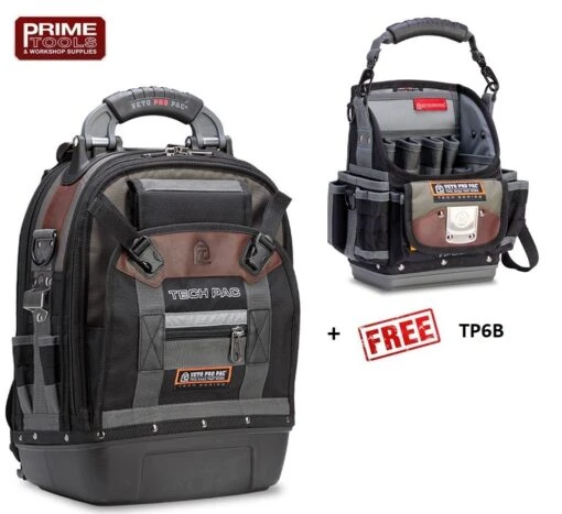 Veto Pro Pac TECH-PAC Tool Backpack / Rucksack + TP6B FREE -Household Tools Shop TECH PAC PROMO