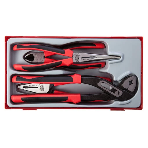 Teng TT440-T 4 Piece TPR Plier Set In Tool Box Module Tray -Household Tools Shop TT440 T