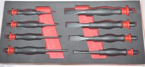 Britool Hallmark HMPC8TC 8 Piece Punch And Chisel Set With Comfort Grip Handles -Household Tools Shop hmpc8tc